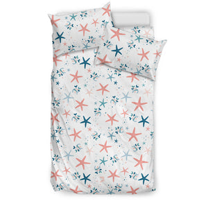 Starfish Pattern Background Bedding Set