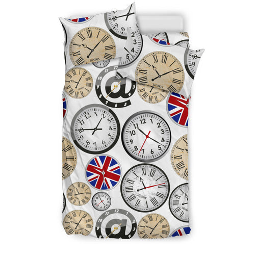 Wall Clock UK Pattern Bedding Set