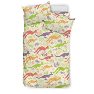 Colorful Kangaroo Pattern Bedding Set