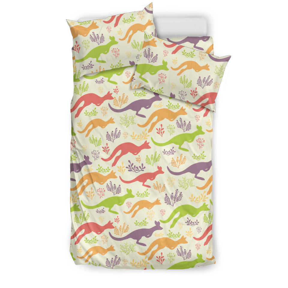 Colorful Kangaroo Pattern Bedding Set