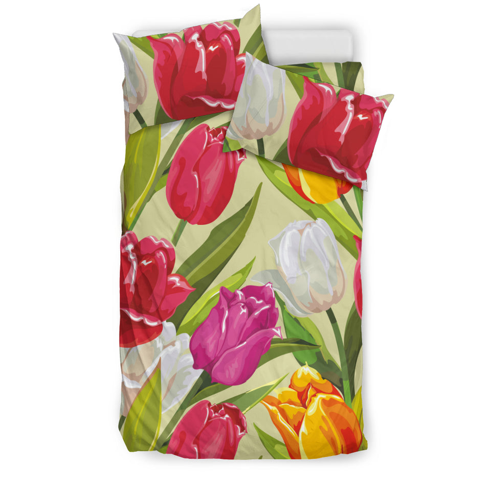 Colorful Tulip Pattern Bedding Set
