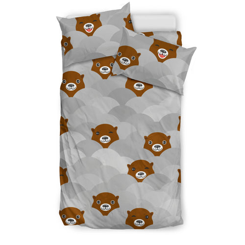 Cute Otter Pattern Bedding Set