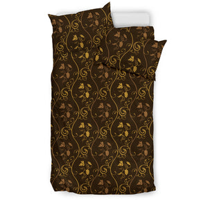 Gold Grape Pattern Bedding Set