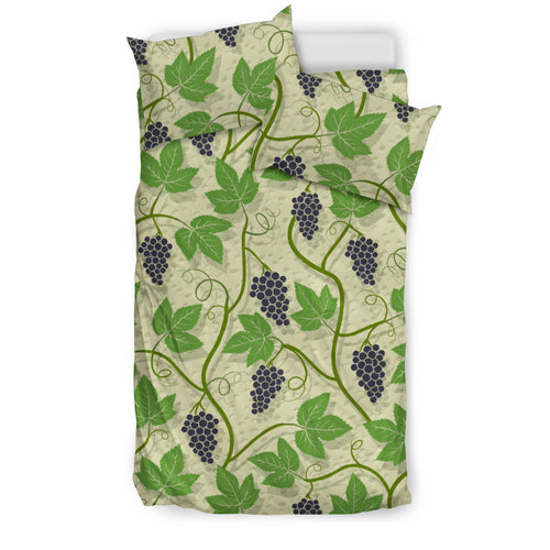 Grape Leaves Pattern Bedding Set