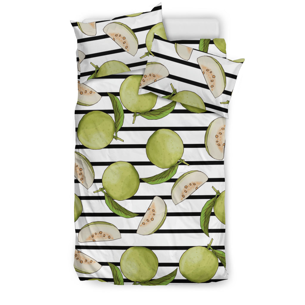 Guava Pattern Stripe background Bedding Set