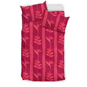 Heliconia Pink Pattern Bedding Set
