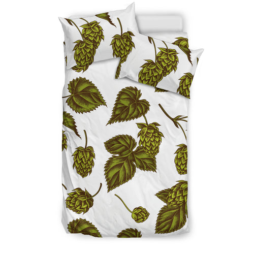 Hop Leaves Pattern Bedding Set