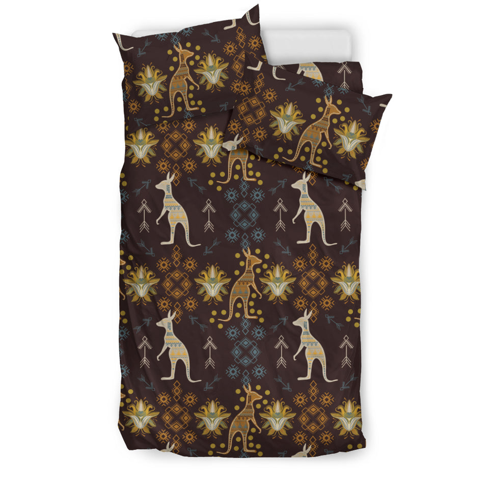 Kangaroo Aboriginal Theme Pattern  Bedding Set