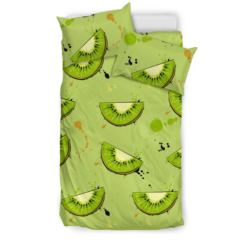 Kiwi Pattern Background Bedding Set