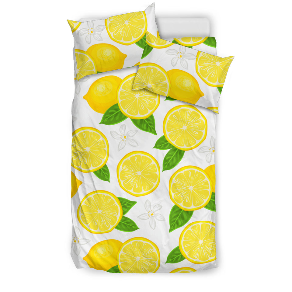 Lemon Flower Pattern Bedding Set