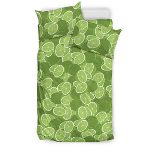 Lime Pattern Background Bedding Set