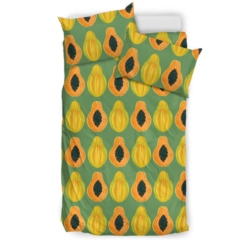 Papaya Pattern Background Bedding Set