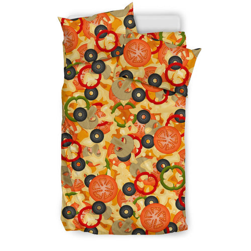 Pizza Texture Pattern Bedding Set