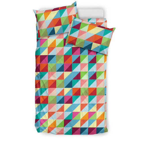 Rainbow Geometric Pattern Bedding Set