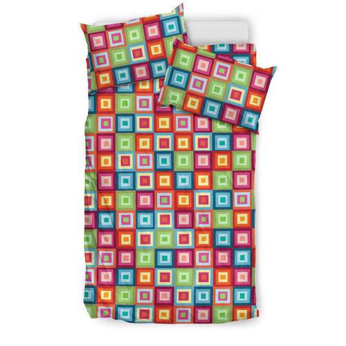 Rainbow Rectancular Pattern Bedding Set