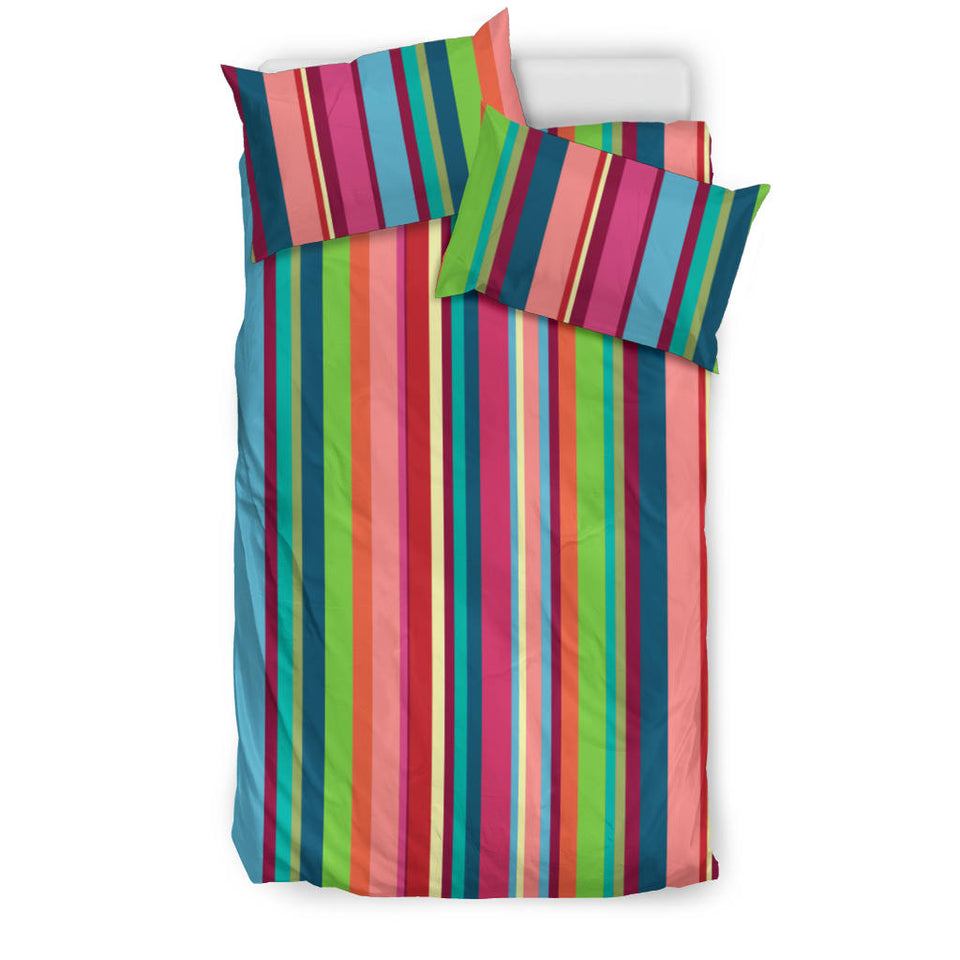 Rainbow Stripe Pattern Bedding Set