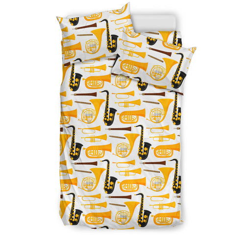 Saxophone Theme Pattern Bedding Set