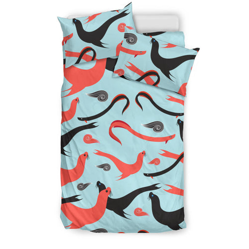 Sea Lion Pattern Theme Bedding Set