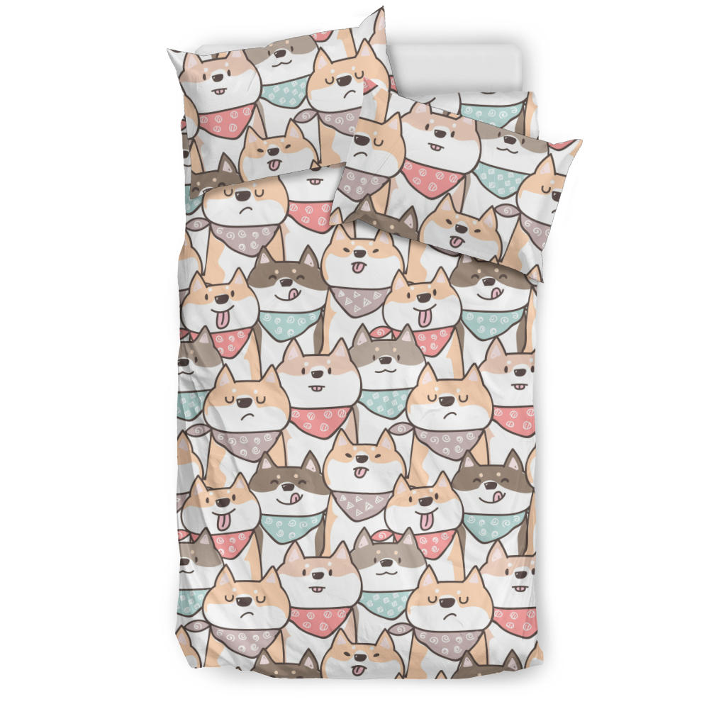 Shiba Inu Pattern Bedding Set