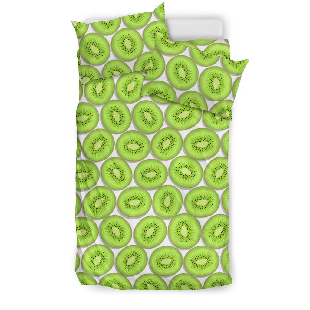 Sliced Kiwi Pattern Background Bedding Set