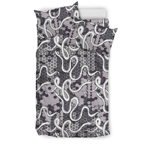 Snake Gray Pattern Bedding Set