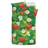 Strawberry Leaves Pattern Bedding Set