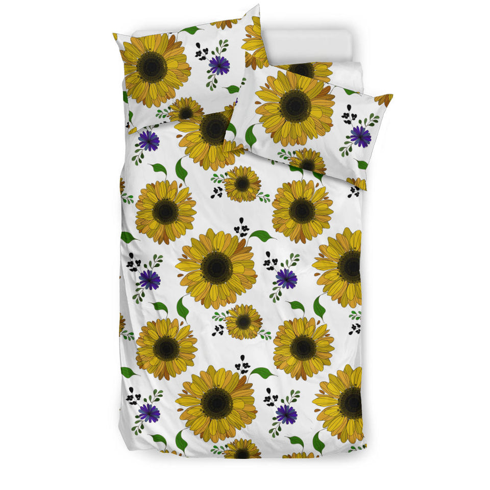 Sunflower Pattern Background Bedding Set