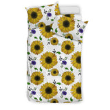 Sunflower Pattern Background Bedding Set