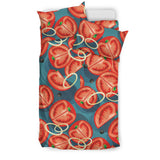 Tomato Pattern Background Bedding Set