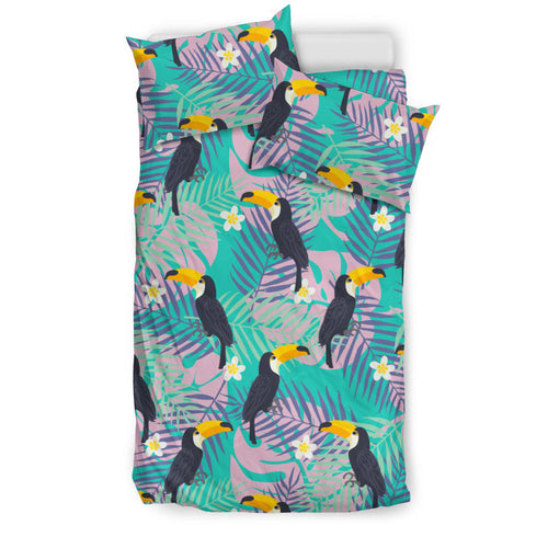 Toucan Pattern Background Bedding Set