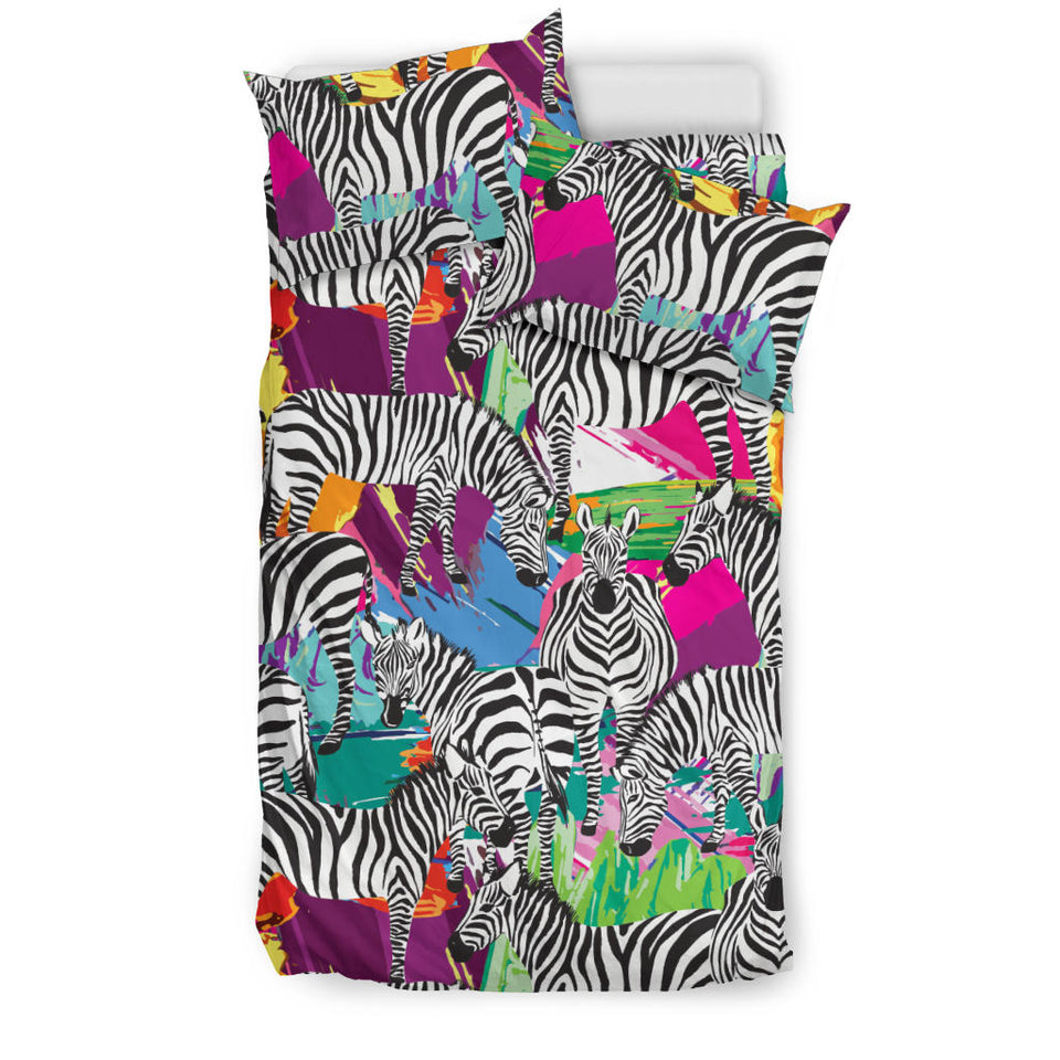 Zebra Colorful Pattern Bedding Set
