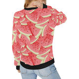 Watermelon Pattern Background Women's Crew Neck Sweatshirt
