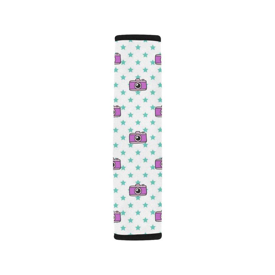 Camera Pattern Print Design 03 Car Seat Belt Cover