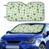 Canabis Marijuana Weed Pattern Print Design 02 Car Sun Shade