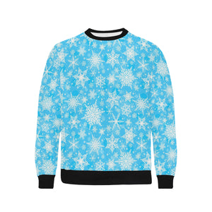 Snowflake Pattern Men's Crew Neck Sweatshirt
