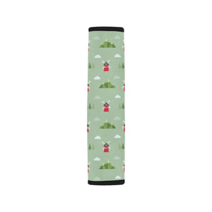 Windmill Green Pattern Car Seat Belt Cover