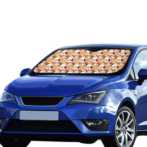 Squirrel Pattern Print Design 04 Car Sun Shade