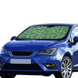 Green Peas Pattern Print Design 05 Car Sun Shade