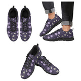 Garlic Pattern Background Theme Men's Sneakers Black