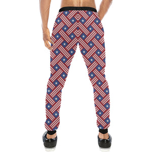 USA Star Stripe Pattern Unisex Casual Sweatpants