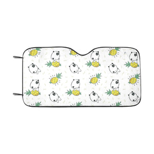 Bull Terrier Pattern Print Design 01 Car Sun Shade