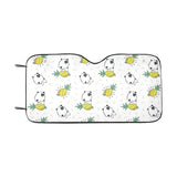 Bull Terrier Pattern Print Design 01 Car Sun Shade