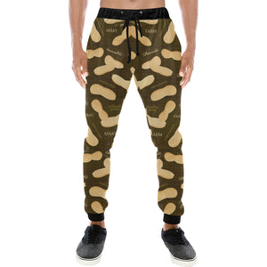 Peanut Pattern Green Background Unisex Casual Sweatpants