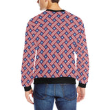 USA Star Stripe Pattern Men's Crew Neck Sweatshirt