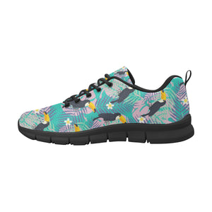 Toucan Pattern Background Men's Sneakers Black