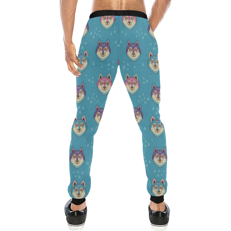 Siberian Husky Head Pattern Unisex Casual Sweatpants