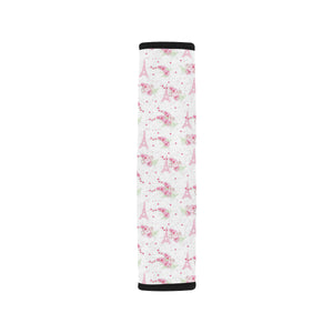 Eiffel Tower Pink Theme Pattern Print Design 05 Car Seat Belt Cover