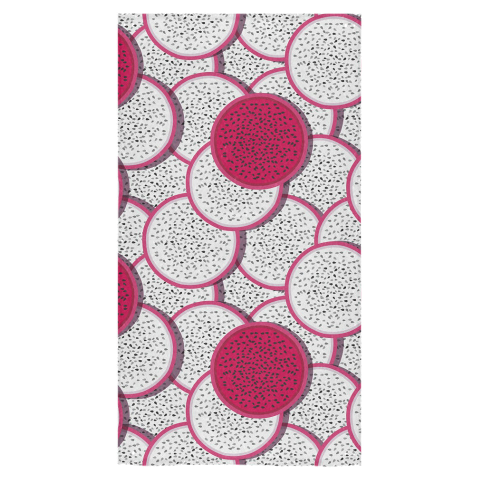 Sliced Dragon Fruit Pattern Bath Towel