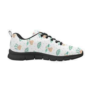 Bonsai Fan Pattern Men's Sneakers Black