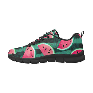 Watermelon Pattern Men's Sneakers Black